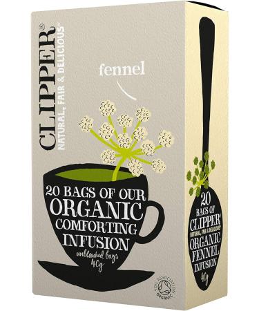 Clipper Organic Fennel Tea Bags | 20 Infusion Teabags | Pure Caffeine Free Tea for Home or Office | Eco-Conscious Herbal Tea Bags | Natural Unbleached Plant-Based & Biodegradable in Heat Sealed Bags 20 Count (Pack of 2) - Buy Online on GoSupps.com