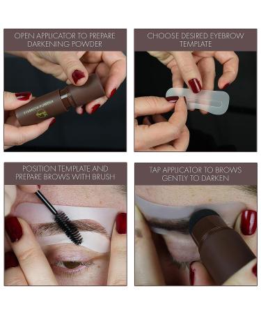 Meyrrish Eyebrow Powder Kit - Waterproof, Long Lasting, Natural/Medium Shade - Shape, Color, and Define Brows with Eyebrow Stencil - Easy to Use Hairline Shadow Powder - Buy Online on GoSupps.com