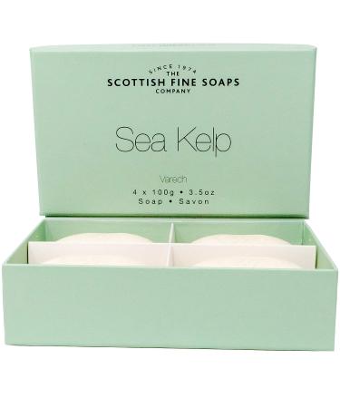 Scottish Fine Soaps Sea Kelp Varech Soap 4 x 100g - Natural Seaweed Cleansing Bars - Buy Online on GoSupps.com