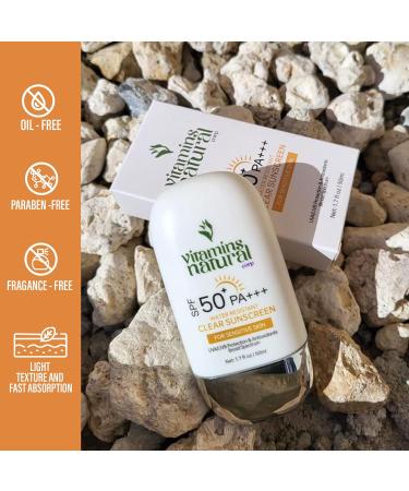 Natural Sunscreen SPF 50 - Non-Greasy Lightweight UVA/UVB Protection for All Skin Types - Water-Resistant Facial Cream 50 ml - Buy Online on GoSupps.com