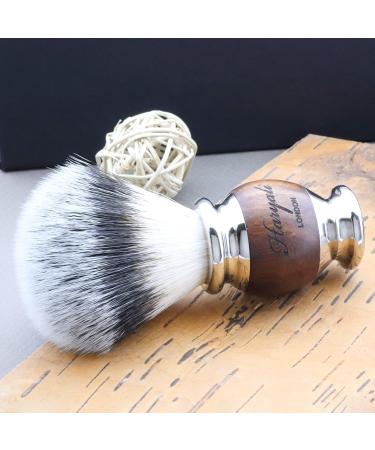 Haryali London Vegan Shaving Brush Set - Stainless Steel Bowl Wood & Metal Razor Shaving Soap - Eco-Friendly Grooming Essentials - Buy Online on GoSupps.com