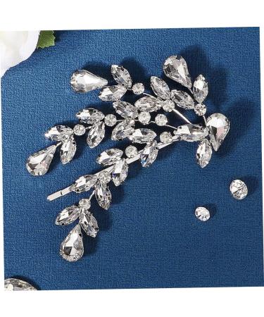 FRCOLOR Rhinestone Hair Clip Diamond Hair Clips Girl Hair Clips Hair Barrettes for Women Leaf Wedding Hairpin Rhinestone Hair Barrette Hair Accessories Miss Hair up Zinc Alloy - Buy Online on GoSupps.com