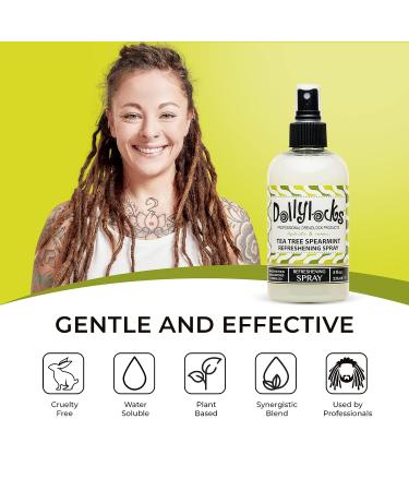 Organic Dreadlock Refreshening Spray - 8oz | Residue-Free Loc and Scalp Care | Tea Tree Spearmint Formula - Buy Online on GoSupps.com