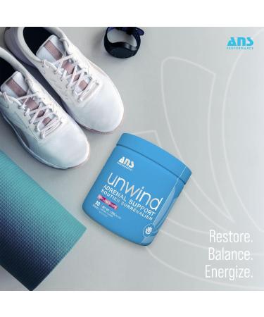 Ans Performance- Unwind Adrenal Support Supplements- Sleep Aid & Stress Relief- With L-Theanine Ashwagandha Extract - Gluten Free Formula - 30 Servings (Pink Lemonade) - Buy Online on GoSupps.com
