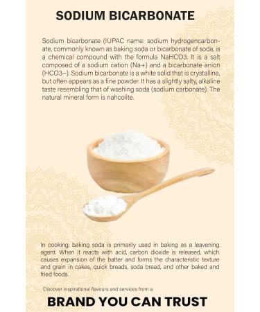 Sodium Bicarbonate baking Soda (1 kg / 35.27oz) | Baking Soda for Food Baking Cleaning Bath Bombs | Premium Quality | 100% Food Grade - Buy Online on GoSupps.com