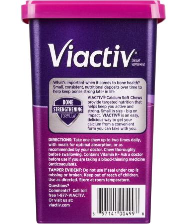 Viactiv Calcium + Vitamin D3 Milk Chocolate Soft Chews - 100 Count - Buy Online on GoSupps.com