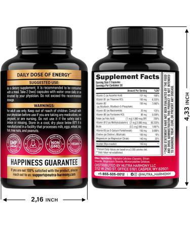 NUTRAHARMONY Vitamin B Complex & Ceylon Cinnamon Capsules - Buy Online on GoSupps.com