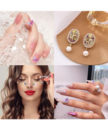 120 Pcs 3D Acrylic Butterfly Nail Charms | 24 Colors Nail Glitter Sets for Summer | Nail Art Decoration DIY Resin Mold Crafts - Buy Online on GoSupps.com