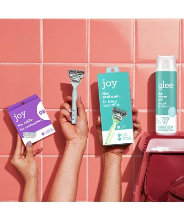 Joy Teal Razor with 2 Cartridges - Smooth Shave Experience - Buy Online on GoSupps.com