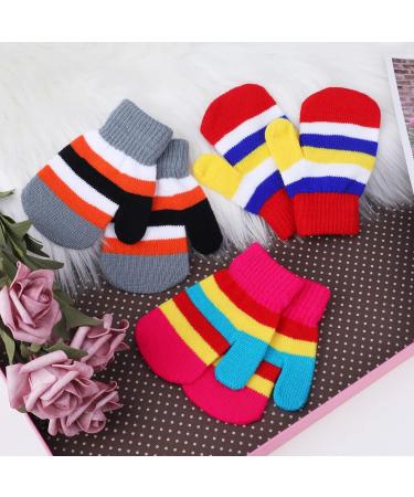 Jupsk Toddler Mittens - Winter Warm Knitted Gloves for Boys and Girls 1-4 Years - 6 Pairs - Buy Online on GoSupps.com