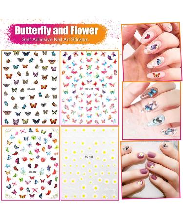 JOYJULY Nail Art Brushes Kit - 3D Decorations, Glitters, Stickers, Rhinestones, Foil & Striping Tapes for Acrylic Design - White Professional Nail Kit - Buy Online on GoSupps.com