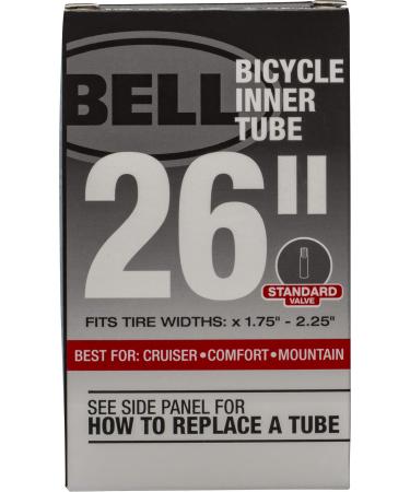 Bell Standard and Self Sealing Bike Tubes Standard Tube 26"x1.75-2.25" Schrader