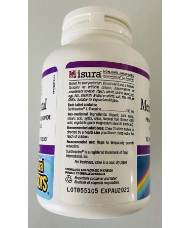 Natural Factors Stress-Relax Suntheanine L-Theanine 100mg - 60 Chewable Tablets for Stress Relief - Buy Online on GoSupps.com