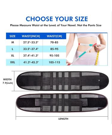 Lower Back Support Belt for Men/Women - Breathable Lumbar Support for Sciatica Pain Relief - XL 1XL Size (Waist 37.4-41.3) by A+ Choice - Buy Online on GoSupps.com