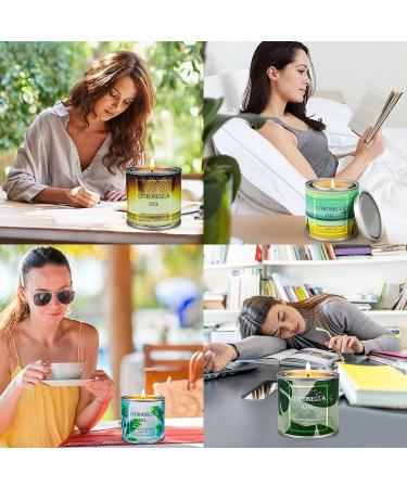 4 Pack 28oz Citronella Candles for Indoor and Outdoor Use - Fresh Citronella Scent for Home, Bedroom, Kitchen, Garden, Patio, and Balcony - Buy Online on GoSupps.com