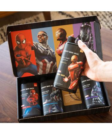 Every Man Jack Marvel Collectors Box - Body Wash Gift Set for Men | Clean Ingredients & Unique Scents - Buy Online on GoSupps.com