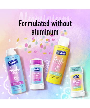 Suave Fresh Vibes Deodorant Stick Aluminum Free 48 Hour Deodorant Protection Awesome Blossom Dermatologist Tested Body Deodorant 1.2 oz - Buy Online on GoSupps.com