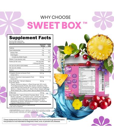 Clean Nutra Feminine Balance Gummies for Women Pineapple VaginalProbiotics pH Balance Cranberry D Mannose Supplement Inositol Black Cohosh Evening Primrose Garlic Vitex GLA Prebiotics Folate 60ct - Buy Online on GoSupps.com