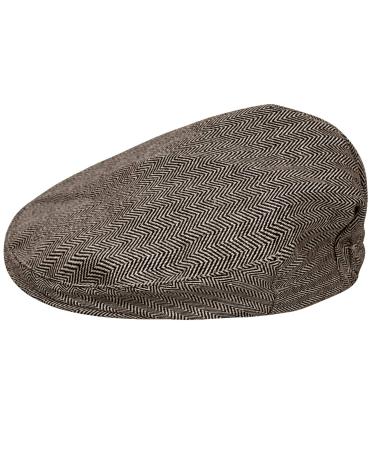 mintgreen Baby Boys Flat Cap Kids Gentleman Herringbone Tweed Newsboy Baker Boy Hat 3-6 Months Brown