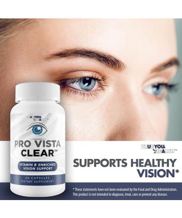Pro Vista Clear for Eyes - Vitamin B Enriched Vision Support - Our Best Pro Vista Clear Vision Formula Proprietarily Formulated to Naturally Support Eye Health - Vitamin & Mineral Formula - Buy Online on GoSupps.com