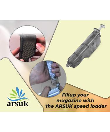 ARSUK Airsoft Speed Loader - 155 Rounds Fast Quick Loading Tool for 6mm bb Pellets Paintball Magazine - Buy Online on GoSupps.com