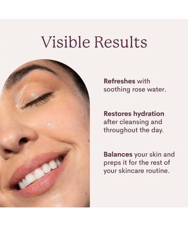 Rose and Shine by Fleur & Bee Rosewater Toner Spray | 100% Vegan & Cruelty Free | Alcohol-Free Hydrating Facial Mist for All Skin Types - 3.4 fl oz - Buy Online on GoSupps.com