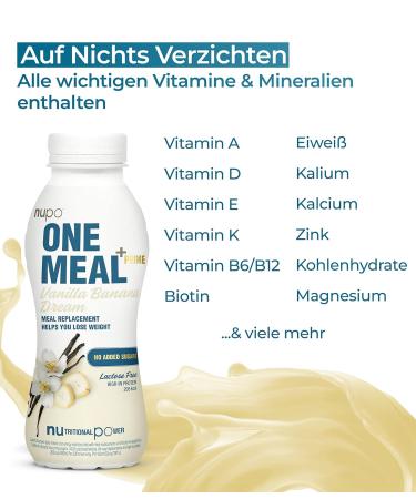 NUPO Meal Replacement Drink | Vanilla Banana - 12 Pack | Weight Loss Shake | Diet Drink & Food Replacement | 330ml Liquid Meal - Buy Online on GoSupps.com