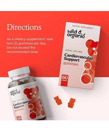 Wild Organic Blood Pressure Support Gummies - Heart Health Supplement with Vitamins and Herbs - 60 Chews - Buy Online on GoSupps.com