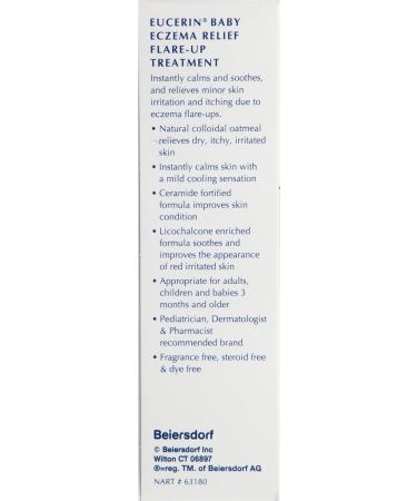Eucerin Baby Eczema Relief Flare-Up Treatment | Steroid & Fragrance Free | 2 oz. Tube - Buy Online on GoSupps.com