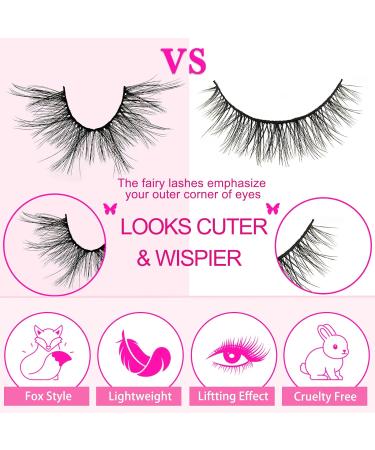 3D Wispy False Eyelashes Set - 20mm Reusable Handmade Faux Mink Extensions | Natural Fairy Look | 5 Pairs (9D305) - Buy Online on GoSupps.com