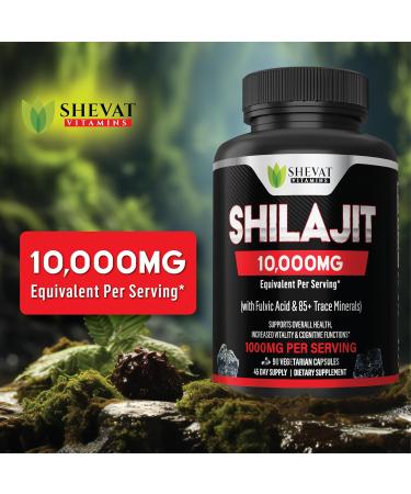 Shilajit Capsules 22000mg and 85+ Trace Minerals for Energy &Immune Support-Organic shilajit for Men & Women Non-GMO Shilajit Pills for Men, Made in USA (Packaging May Vary) - Buy Online on GoSupps.com