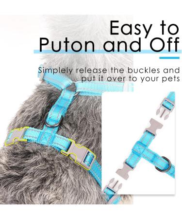 Thinkpet No-Pull Dog Harness Leash Set - Breathable Padded Reflective Safety Harness for Small Medium Large Dogs - Adjustable Running Harness (1 Pack) - Blue - Buy Online on GoSupps.com
