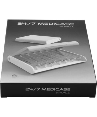24/7 MEDICASE Danish Design Pill Box for 7 Days - Compact Dust Blue Pill Organizer for Small Dosages - Buy Online on GoSupps.com