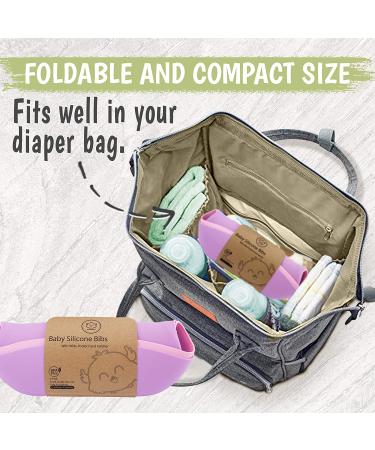 KeaBabies Baby Silicone Bibs - Cotton Candy 2 Pack | BPA-Free, Easy Clean - Buy Online on GoSupps.com