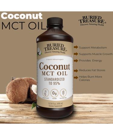 Buried Treasure MCT Coconut Oil Pure for Brain and Metabolic Boost16 oz BPA Free Bottle - Buy Online on GoSupps.com