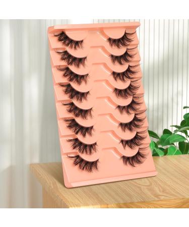 Fluffy Cat Eye Half Lashes | Mink Wispy Thick False Eyelashes - Zegaine 8 Pairs Natural Lash Pack - Buy Online on GoSupps.com