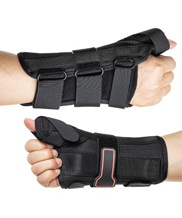 Wrist Brace with Thumb Spica Splint for De Quervain's Tenosynovitis Tendonitis Arthritis Sprains Carpal Tunnel Pain (Left-Medium)