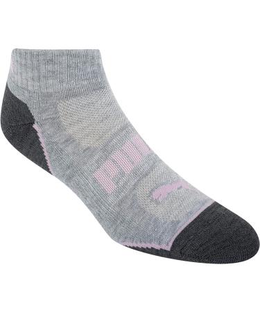 PUMA Women's 6 Pack Quarter Crew Socks 9-11 - Grey/Purple/Blue - Buy Online on GoSupps.com