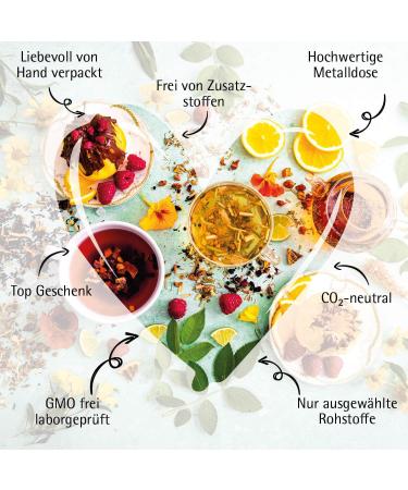 Hallingers Merry Christmas Orange Tea Gift Set - 5 Vegan Varieties in Screw Glasses | Perfect for Christmas Mother's Day Father's Day & Congratulations - Buy Online on GoSupps.com