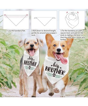 Arricraft Big Brother Pet Bandana - White Cotton Triangle Scarf for Dogs and Cats 55x55x78cm - Buy Online on GoSupps.com