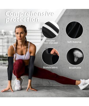 Elbow Pads for Men & Women - Compression Sleeve Arm Support for Basketball Wrestling Football Volleyball & Snowboarding Thickened Protective Gear - Buy Online on GoSupps.com