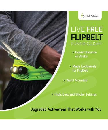 FlipBelt Night Running Light Waist Lamp | USB Rechargeable 500 Lumens | Waterproof & Adjustable Brightness | White LED Lights for Runners - USA Company - Buy Online on GoSupps.com
