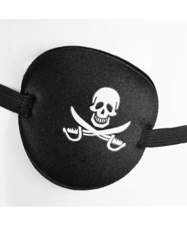 Adjustable Black Pirate Eye Patches for Kids & Adults - Comfortable Skull Blindfolds for Pirate Costumes - Buy Online on GoSupps.com