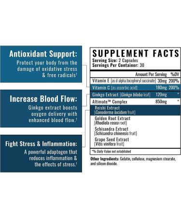 Wilderness Athlete Altitude Advantage - Altitude Sickness Prevention & Relief with Golden Root Extract - 60 Count Bottle - Buy Online on GoSupps.com