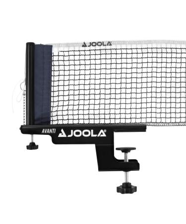 JOOLA Premium Avanti Table Tennis Net and Post Set - Portable and Easy Setup 72" Regulation Size Ping Pong Screw On Clamp Net, White/Black (31009)