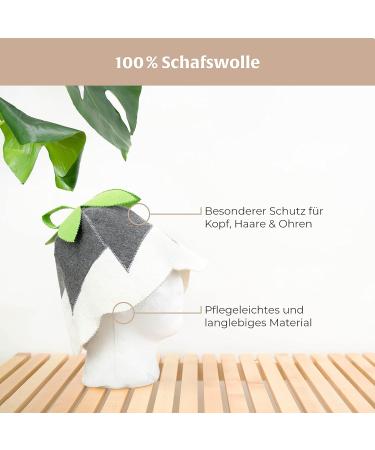 Buy Unique 100% Wool Felt Sauna Hats for Women & Men - Bell Green Model - International Shipping Available - Buy Online on GoSupps.com