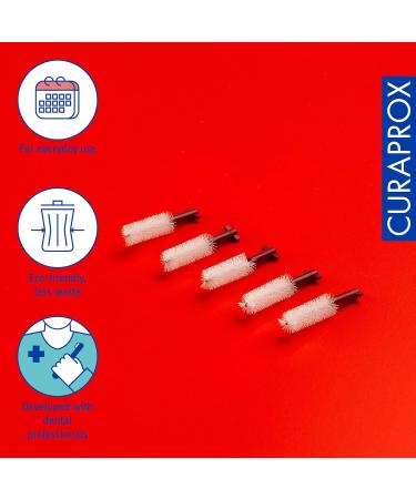Curaprox Interdental Brushes 405 Perio Plus Set - 5 Brushes (1.3mm) & UHS 451 Holder for Effective Periodontitis Tooth Cleaning - Buy Online on GoSupps.com