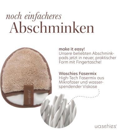 waschies Mini Glove Pads 5 Pack Hypoallergenic Makeup Remover Pads Reusable Skin-Friendly with Finger Pocket Face Eye Cleansing for Adults - Buy Online on GoSupps.com