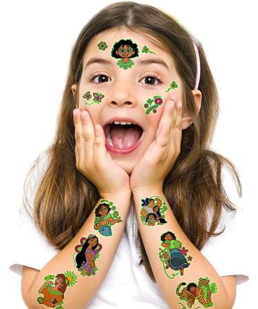 Encanto Glow In The Dark Tattoo Stickers - 10 Sheets | Birthday Party Supplies for Kids | Temporary Tattoos for Girls & Boys - Multicolored - Buy Online on GoSupps.com