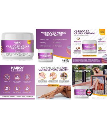 HAIRO London Varicose Veins Cream 50ml - Natural Treatment for Leg Veins - Buy Online on GoSupps.com